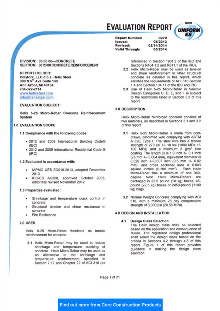 Evaluation Report for IBC and IRC Accreditation to ISO Guide 65 in compliance with ACI 318 as a Certified Alternative to Steel Rebar and Wire Mesh in Vertical Walls and Floor Slabs for Helix Micro-Rebar